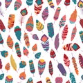 Seamless pattern with boho vintage tribal ethnic colorful Royalty Free Stock Photo