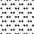 Seamless pattern with bones for a dog. Black, white color. Royalty Free Stock Photo