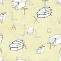 Seamless pattern with books