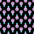 Seamless pattern with bottles of elixir