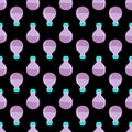 Seamless pattern with bottles of elixir Royalty Free Stock Photo
