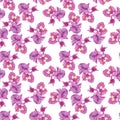 Seamless pattern with Bougainvillea flowers