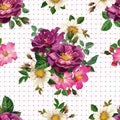 Seamless pattern, bouquet of flowers Royalty Free Stock Photo