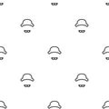 Seamless pattern with bowler hats and bow ties on white background