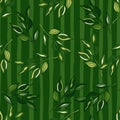 Seamless pattern branches with leaves. Organic background