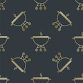 Seamless pattern with brazier or grill