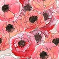 Seamless pattern with briar roses