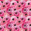 Seamless pattern with briar roses