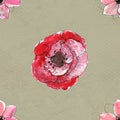 Seamless pattern with briar roses