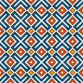 Seamless pattern in bright colors. Ethnic and tribal motif. Repeated geometric forms. Colorful ornamental background Royalty Free Stock Photo