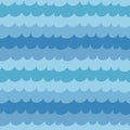 Seamless pattern with bright sea waves.