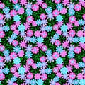 Seamless pattern Bright decorative flowers of Bubble Gum style design palette colors Royalty Free Stock Photo