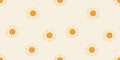 Seamless pattern with bright suns on a light background Royalty Free Stock Photo
