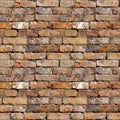 Seamless pattern of brown brick wall texture. Royalty Free Stock Photo