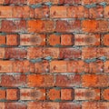 Seamless pattern with brown brick wall texture. Royalty Free Stock Photo