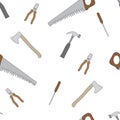 Seamless pattern of building tools