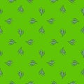 Seamless pattern bunch arugula salad on bright background. Minimalistic ornament with lettuce Royalty Free Stock Photo