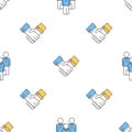 Seamless pattern with business people