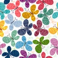Seamless pattern with butterflies () Royalty Free Stock Photo