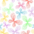 Seamless pattern with butterflies