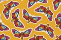 Seamless pattern with butterflies moths. Mexican Day of the Dead. Royalty Free Stock Photo