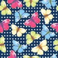 Seamless pattern with butterfly