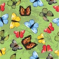 Seamless pattern with butterfly