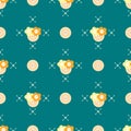 Seamless pattern with buttons. Sewing and needlework background. Template for design, fabric, print