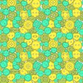 Seamless pattern. Buttons for sewing . Vector background on a white background. Royalty Free Stock Photo