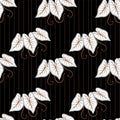 seamless pattern of caladium flowers