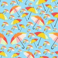 Pattern bakground of umbrellas