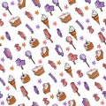 Seamless pattern with candies and sweets Royalty Free Stock Photo