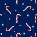 Seamless pattern with candy cane