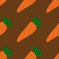 Seamless pattern with carrots