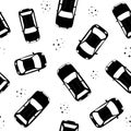 Seamless pattern with cars silhouette