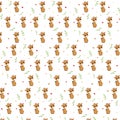 Seamless pattern with cartoon animal, giraffe, pattern Royalty Free Stock Photo
