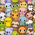 Seamless pattern Cartoon Animals