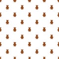 Seamless pattern of cartoon bear silhouette Royalty Free Stock Photo