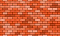 Seamless pattern of cartoon brick wall in coral color. Bright texture used for game, web design, textile, paper. Royalty Free Stock Photo