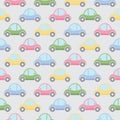 Seamless pattern of cartoon cars