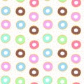 Seamless pattern with cartoon donuts