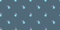 Seamless pattern of cartoon seashells, bubbles and stars on a dark background in the Scandinavian style. Cute nautical endless tex