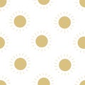 seamless pattern with cartoon sun. Colorful vector flat style for kids. Space. hand drawing. Royalty Free Stock Photo