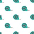 Seamless pattern with cartoon tape measure, vector illustration Royalty Free Stock Photo