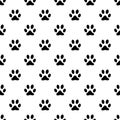 seamless pattern cat paws for background, wall decoration, fabric motif, textureseamless pattern cat paws for background, Royalty Free Stock Photo