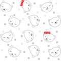 Seamless pattern with cats face. Royalty Free Stock Photo