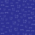 Seamless pattern with cats and fish skeleton drawn by hand. Doodle, sketch, scribble. Vector illustration.