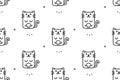 Seamless pattern with Cats Royalty Free Stock Photo
