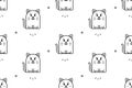 Seamless pattern with Cats Royalty Free Stock Photo