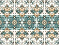 Seamless pattern. Ceramic tiles with geometric patterns in natural color. Texture of building materials. Design mockup and Royalty Free Stock Photo